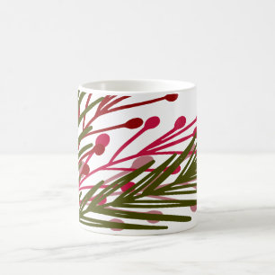 Taza De Café Mug de hojas y bayas