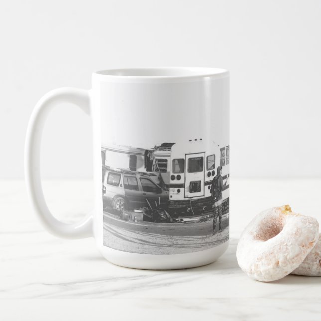 TAZA DE CAFÉ MUG DE HOMBRE QUEMADO (Con donut)