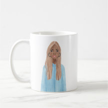 Mug de imagen de acuarela personalizada