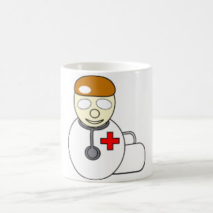 Taza De Café Mug de imagen vectorial del icono del médico