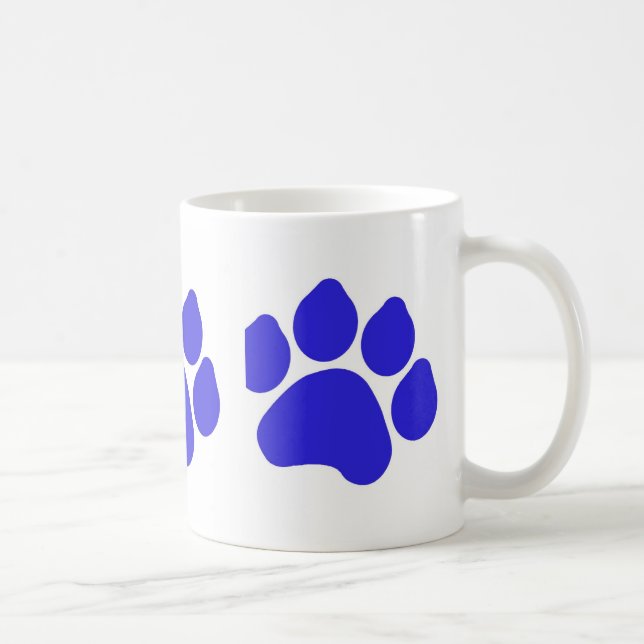 Taza De Café Mug. de impresión Blue Paw (Derecha)