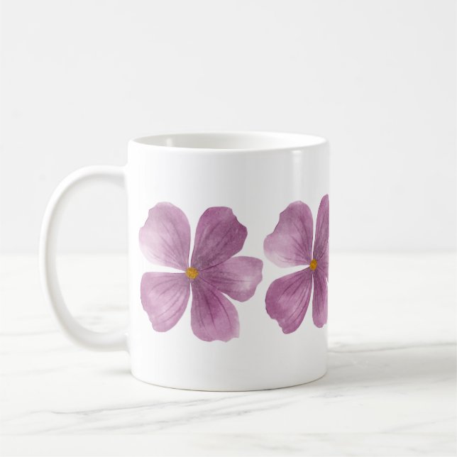 Taza De Café Mug De Impresión De Flor Silvestre Ilustrado A Man (Izquierda)