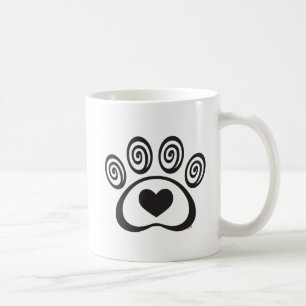 Taza De Café Mug de impresión de pastas de corazón y remolino