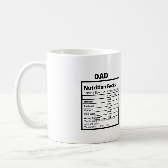 Taza De Café Mug de ingredientes de papá (Izquierda)