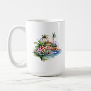 Taza De Café Mug de Isla Tropical