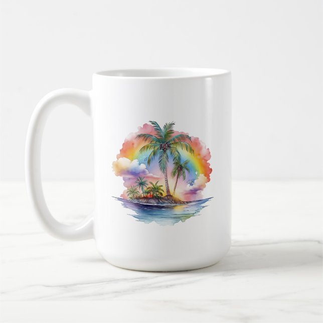Taza De Café Mug de Isla Tropical (Izquierda)