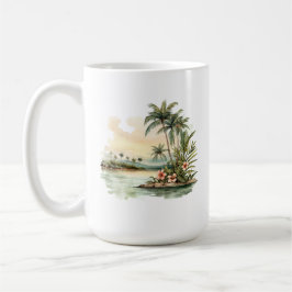 Taza De Café Mug de Isla Tropical