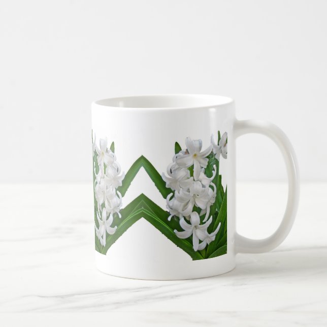 Taza De Café Mug. de jacintos blancos (Derecha)