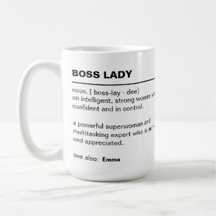 Taza De Café Mug de jefa personalizada - Regalos para jefa muje