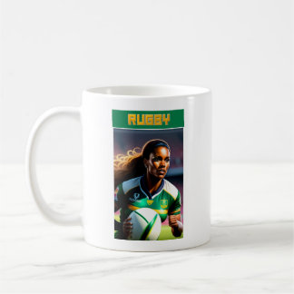 Taza De Café Mug de jugador de rugby de mujer
