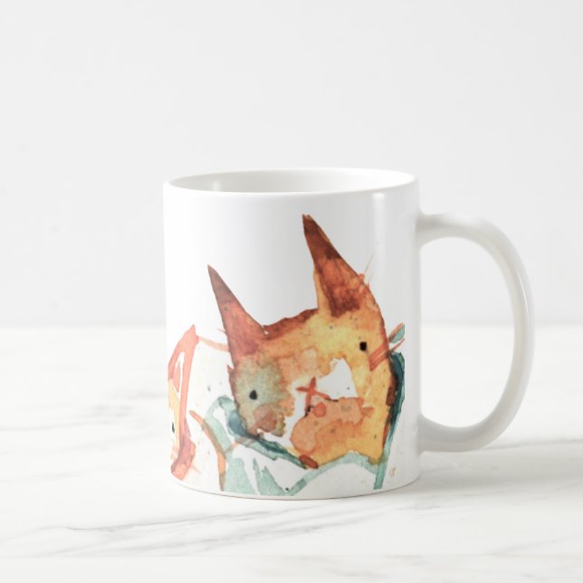 Taza De Café Mug de Kitties de punto (Derecha)