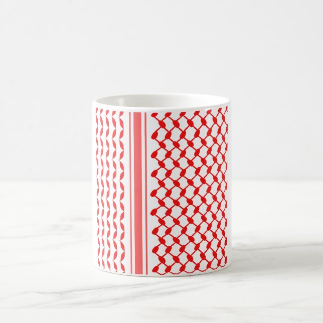 Taza De Café Mug de Kufiya rojo palestino (Centro)