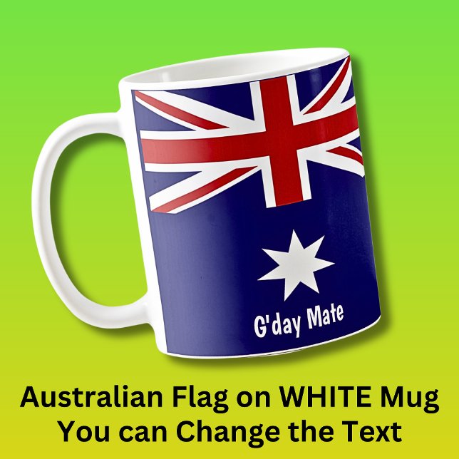 Taza De Café Mug de la bandera australiana de G-day Mate (Subido por el creador)