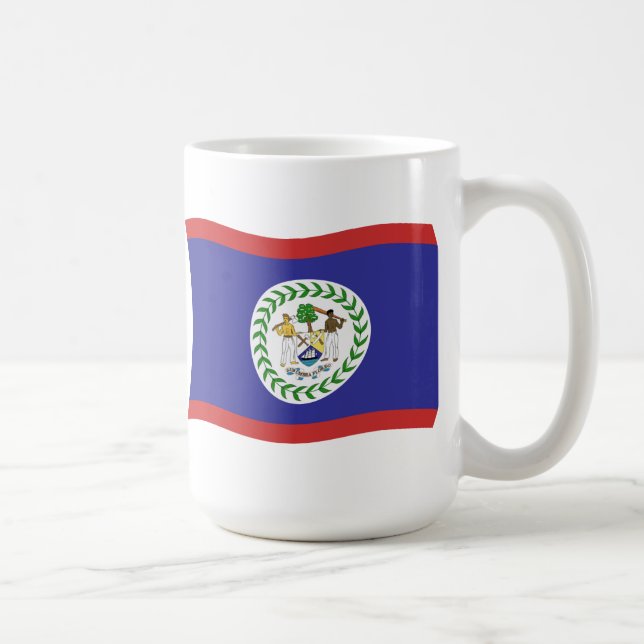 Taza De Café Mug de la bandera de Belice (Derecha)