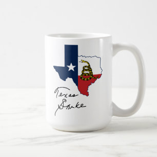 Taza De Café Mug de la bandera de la serpiente de Texas