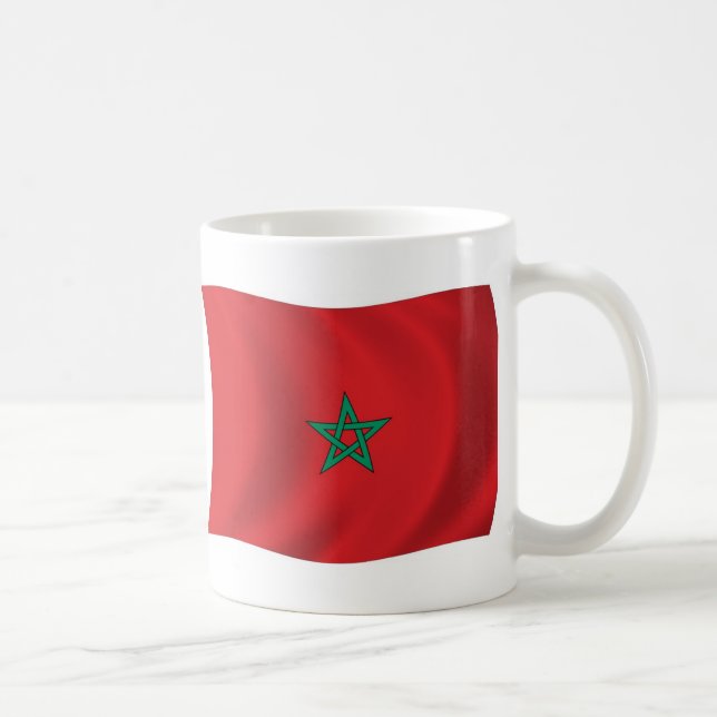 Taza De Café Mug de la bandera de Marruecos (Derecha)
