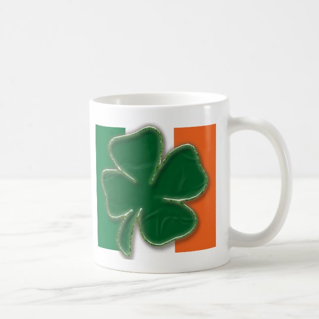 Taza De Café Mug de la bandera de Shamrock (Derecha)