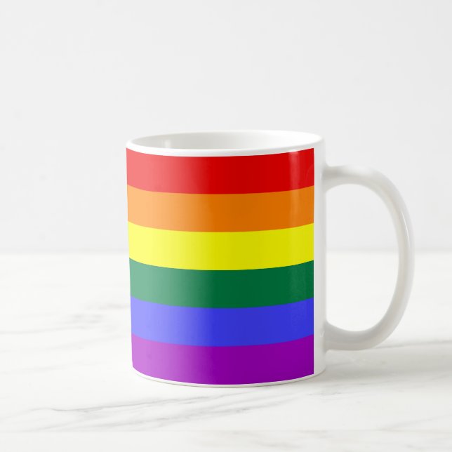 Taza De Café Mug de la bandera del orgullo arcoiris (Derecha)