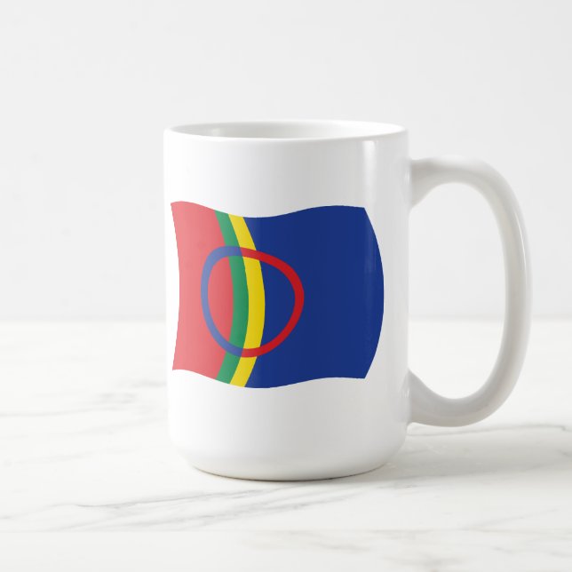 Taza De Café Mug de la bandera del pueblo sami (Derecha)