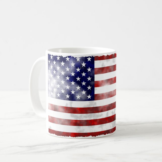 Taza De Café Mug de la bandera estadounidense (Anverso izquierdo)