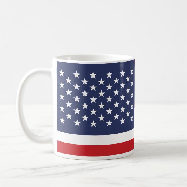 Taza De Café Mug de la bandera estadounidense (Izquierda)