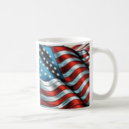 Taza De Café Mug de la bandera estadounidense