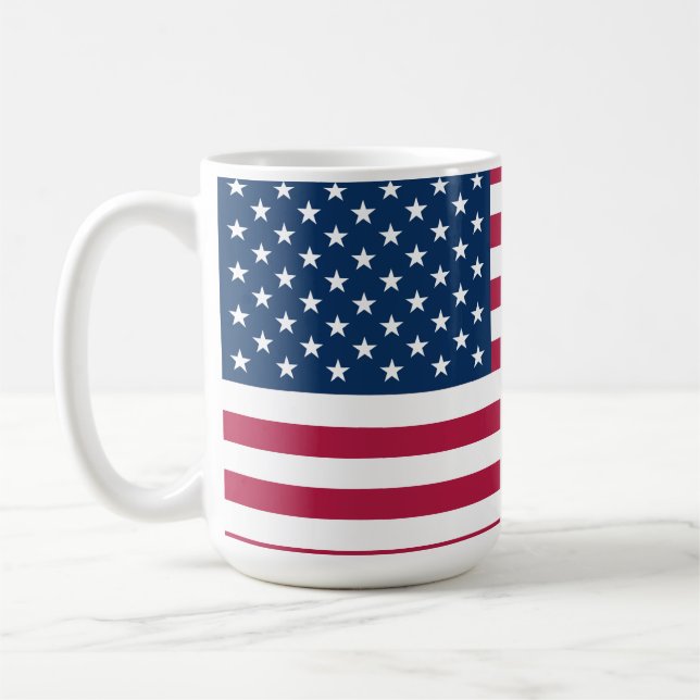 Taza De Café Mug de la bandera estadounidense (Izquierda)
