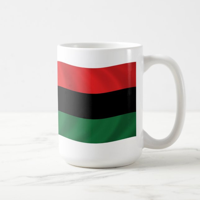 Taza De Café Mug de la bandera panafricana (UNIA) (Derecha)