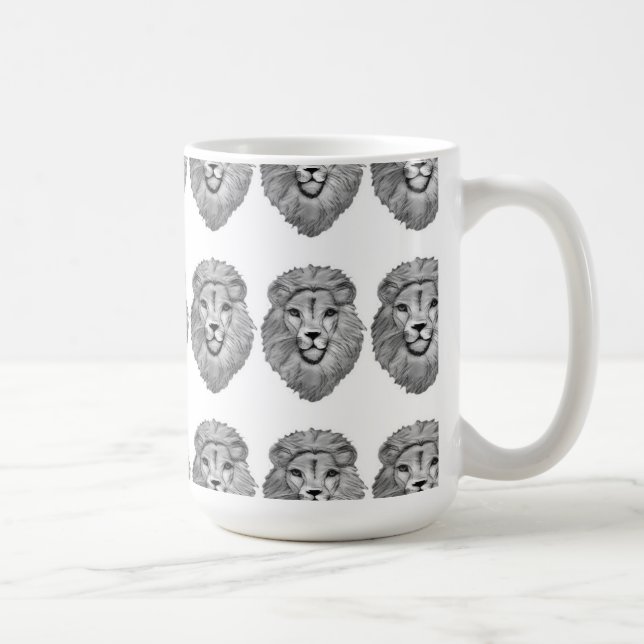 Taza De Café Mug de la cabeza del león (Derecha)