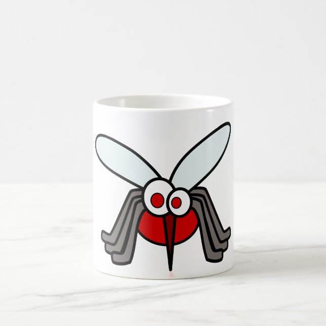 Taza De Café Mug. de la caricatura de mosquitos (Centro)