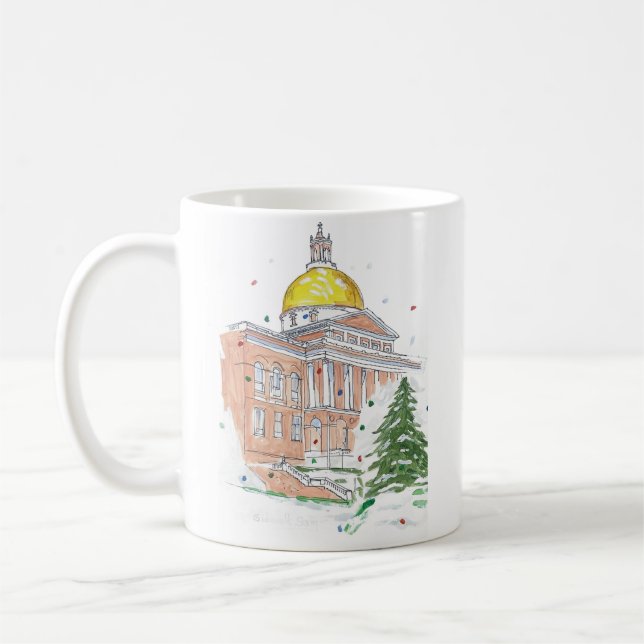 Taza De Café Mug de la Casa de Gobierno de Massachusetts (Izquierda)