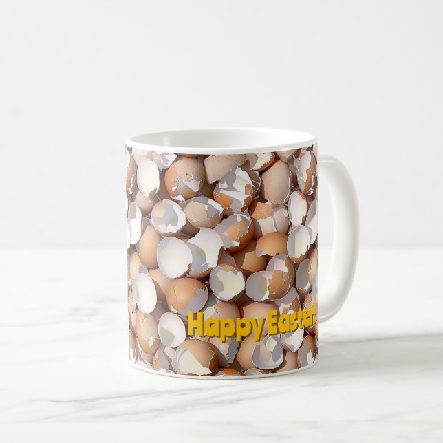 Taza De Café Mug de la cáscara de huevo de Pascua - agrietados  (Anverso derecho)
