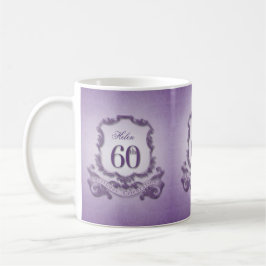 Taza De Café Mug de la celebración de cumpleaños 60 del marco v