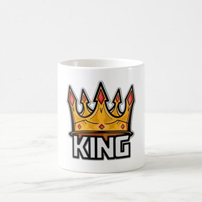 Taza De Café Mug de la corona del rey elegante (Centro)