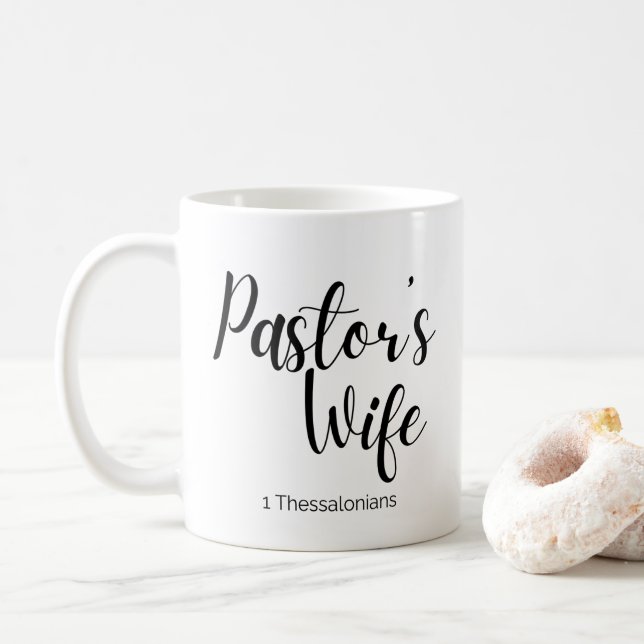 Taza De Café Mug de la esposa del pastor (Con donut)