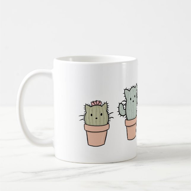 Taza De Café Mug de la familia Catcus (Izquierda)