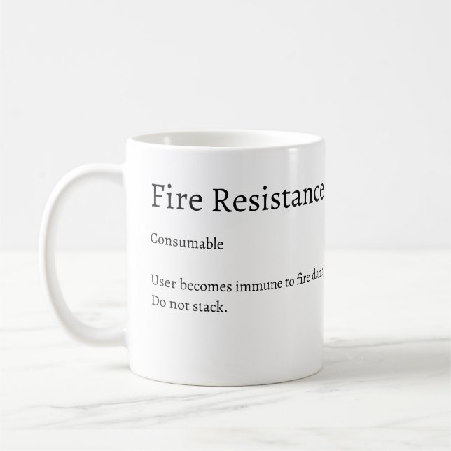 Taza De Café Mug de la poción de resistencia FIre (Izquierda)