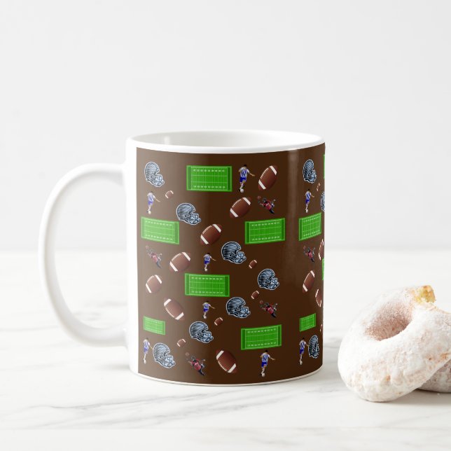 Taza De Café Mug de la tabla de fútbol (Con donut)