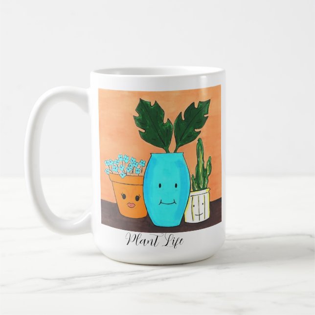 Taza De Café Mug de la vida vegetal (Izquierda)