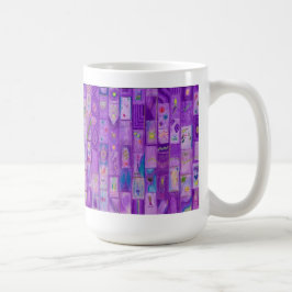 Taza De Café Mug. de ladrillos morados suaves