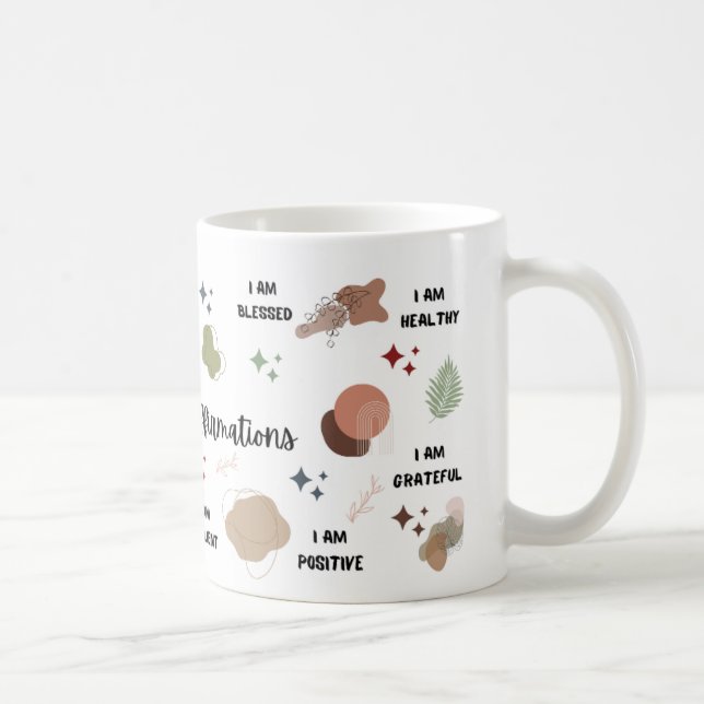 Taza De Café "Mug de las afirmaciones diarias - Café motivacion (Derecha)