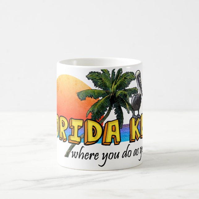 Taza De Café Mug. de las claves de Florida (Centro)