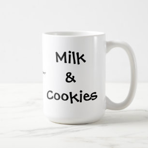 Taza De Café Mug de leche y cookies