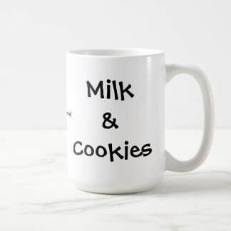 Taza De Café Mug de leche y cookies