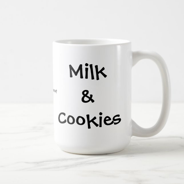 Taza De Café Mug de leche y cookies (Derecha)