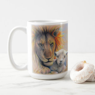 Taza De Café Mug de león y cordero