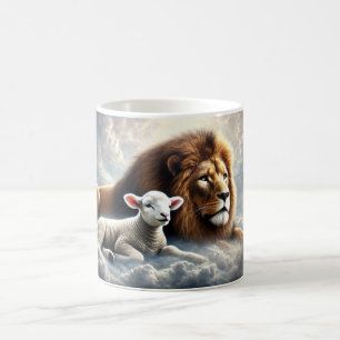 Taza De Café Mug de león y cordero