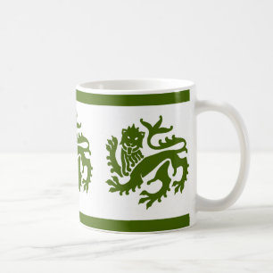 Taza De Café Mug de leones de renacimiento gótico verde