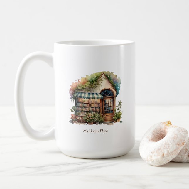 Taza De Café Mug de librería (Con donut)