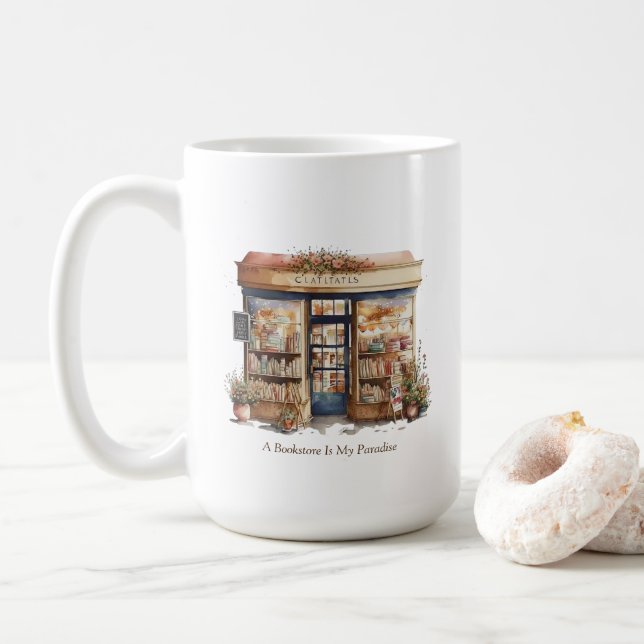 Taza De Café Mug de librería (Con donut)